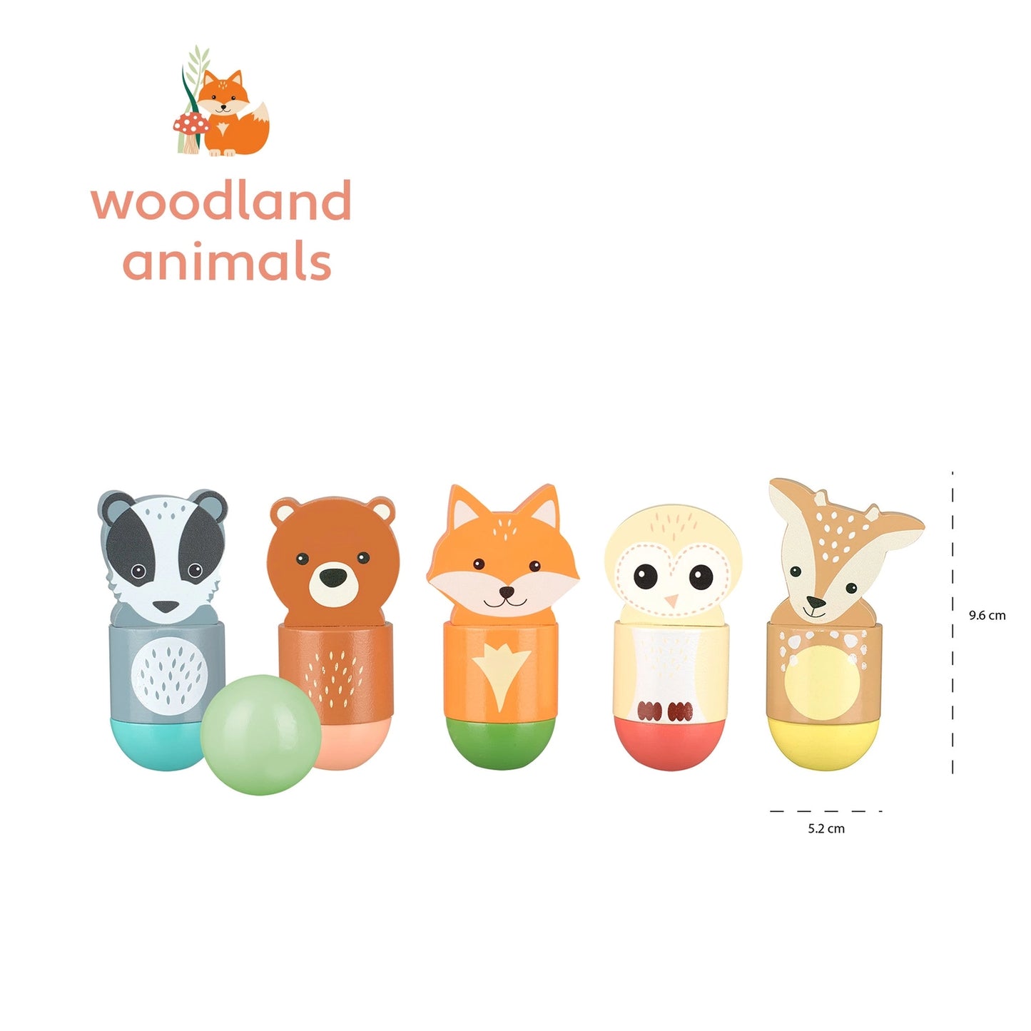 Woodland Wobble Friends Skittles Set