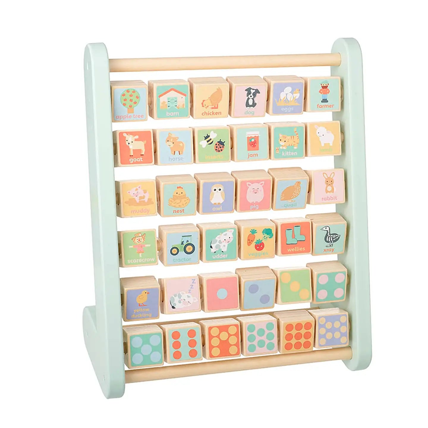 Farm Animal Wooden Alphabet Abacus