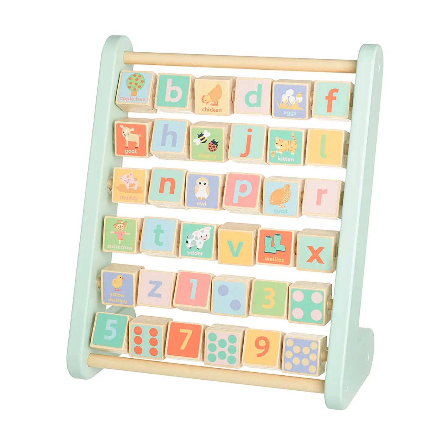 Farm Animal Wooden Alphabet Abacus