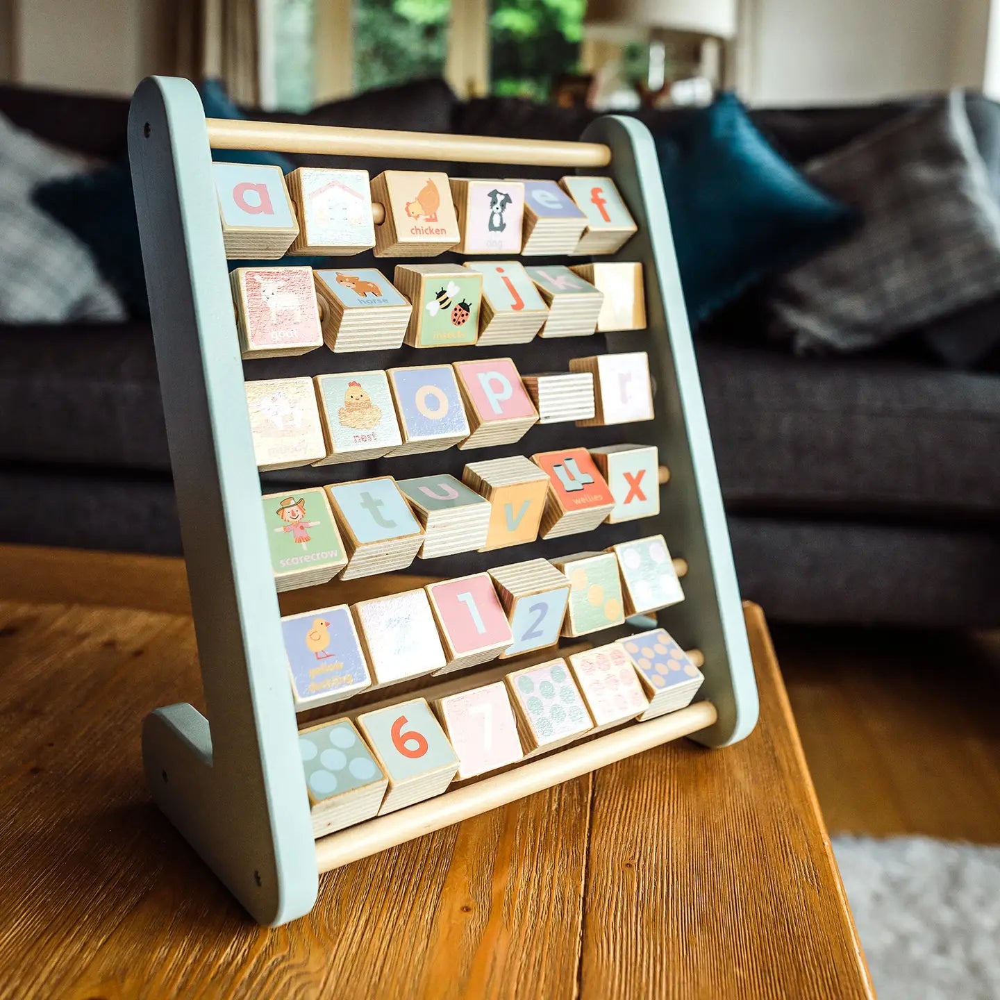 Farm Animal Wooden Alphabet Abacus