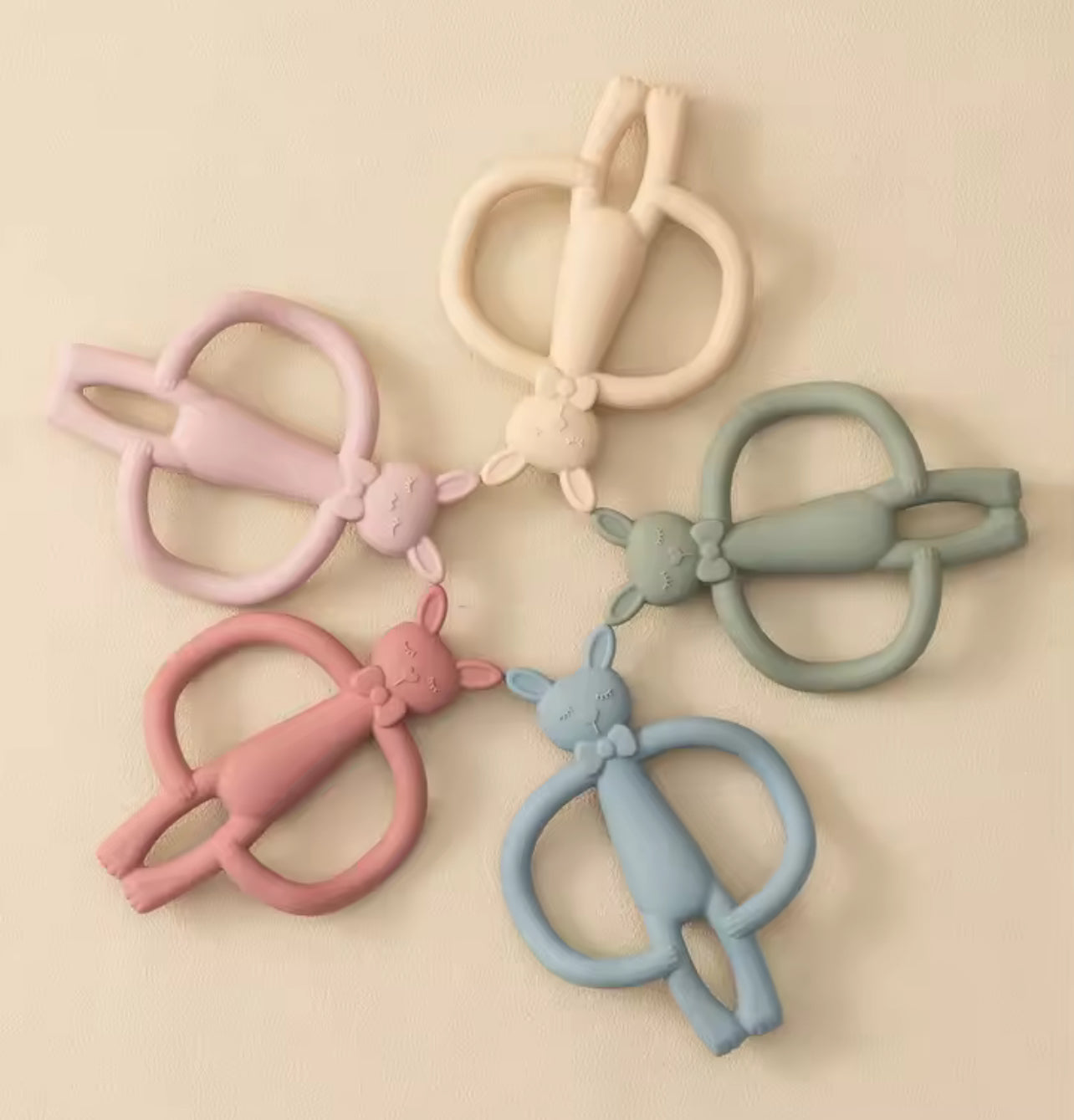 Bunny Baby Teether Mauve