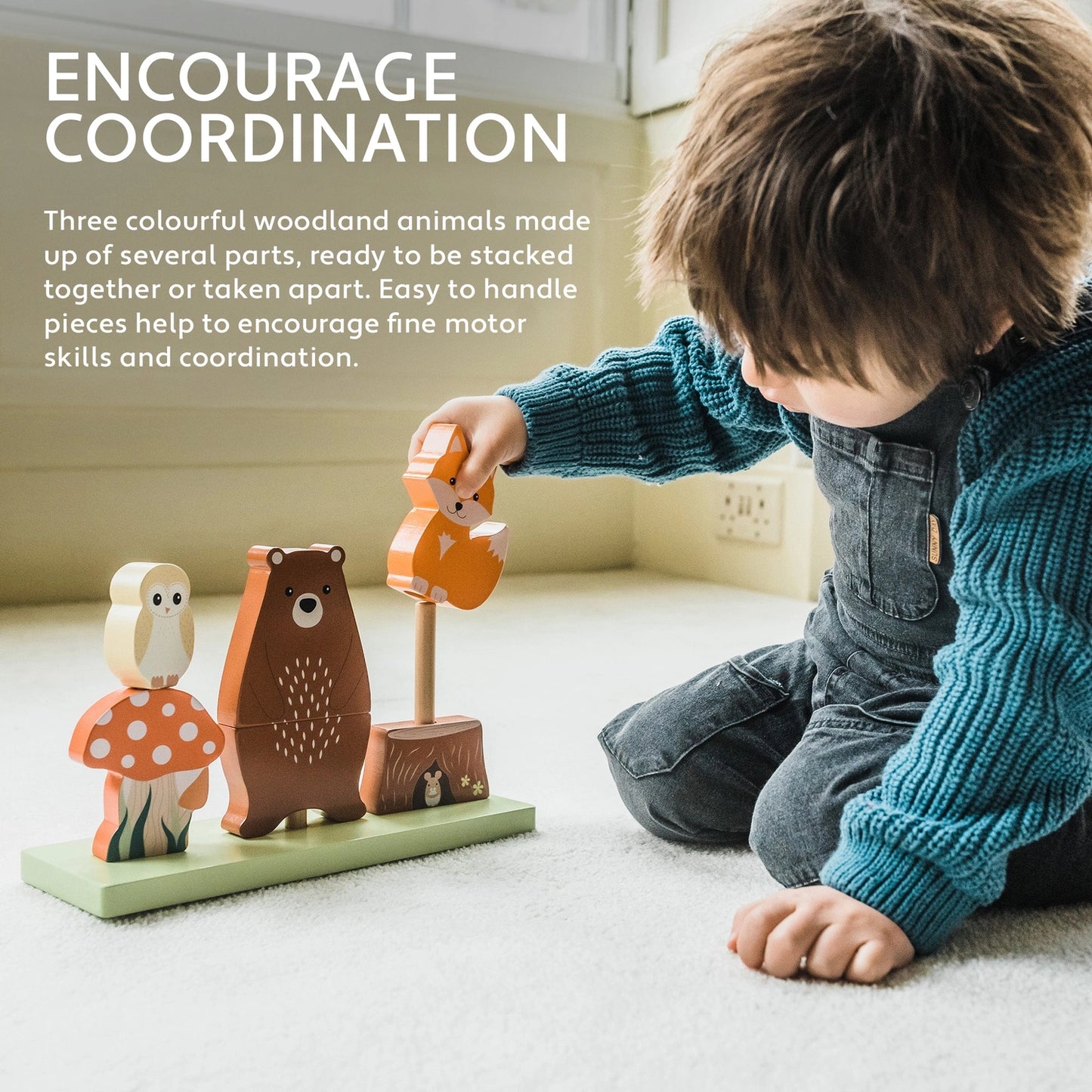 Woodland Wooden Stacking Toy