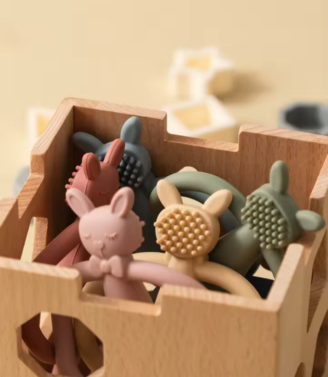 Bunny Baby Teether Mauve