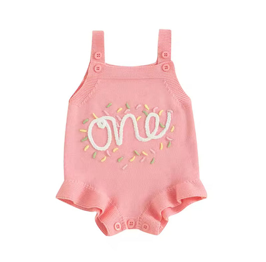 Baby Girl 1st Birthday Romper